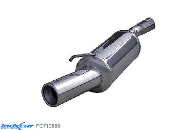 IX FOFI0880, Ford Fiesta III (GFJ) RS TURBO (133PK) -1992, Inoxcar Rear silencer 1X80mm Stainless steel, Without E.E.C. homologation
