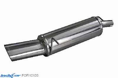 IX FOFI12120, Ford Fiesta V (JH1/JD3) 1.4 16V (80PK) 2002- Diameter 45mm, Inoxcar Rear silencer 1X120X80mm Stainless steel, With E.E.C. homologation