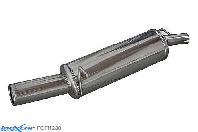 IX FOFI1280, Ford Fiesta V (JH1/JD3) 1.4 16V (80PK) 2002- Diameter 45mm, Inoxcar Rear silencer 1X80mm Stainless steel, With E.E.C. homologation