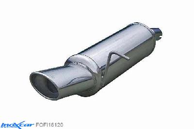 IX FOFI16120, Ford Fiesta V (JH1/JD3) 1.4 TDCi (68PK) 2002- Diameter 45mm, Inoxcar Rear silencer 1X120X80mm Stainless steel, With E.E.C. homologation