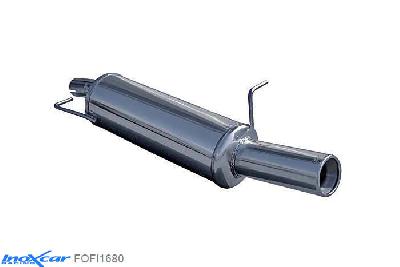 IX FOFI1680, Ford Fiesta V (JH1/JD3) 1.4 TDCi (68PK) 2002- Diameter 45mm, Inoxcar Rear silencer 1X80mm Stainless steel, With E.E.C. homologation