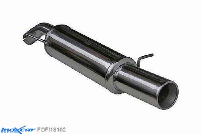 IX FOFI18102, Ford Fiesta V (JH1/JD3) 1.6 16V S (100PK) 2005- Diameter 45mm, Inoxcar Rear silencer 1X102mm Stainless steel, With E.E.C. homologation