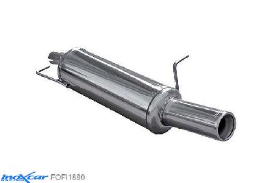 IX FOFI1880, Ford Fiesta V (JH1/JD3) 1.6 16V S (100PK) 2005- Diameter 45mm, Inoxcar Rear silencer 1X80mm Stainless steel, With E.E.C. homologation