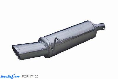 IX FOFI17120, Ford Fiesta V (JH1/JD3) 1.6 TDCi S (90PK) 2005- Diameter 50mm, Inoxcar Rear silencer 1X120X80mm Stainless steel, With E.E.C. homologation