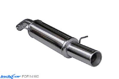 IX FOFI14102, Ford Fiesta V (JH1/JD3) 2.0 16V ST (150PK) 2005- Diameter 54mm, Inoxcar Rear silencer 1X102mm Stainless steel, With E.E.C. homologation