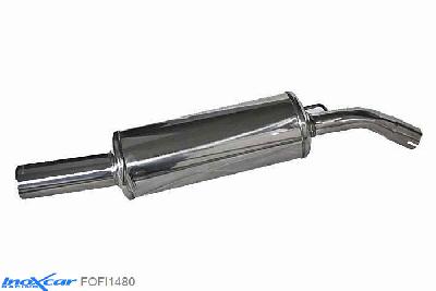IX FOFI1480, Ford Fiesta V (JH1/JD3) 2.0 16V ST (150PK) 2005- Diameter 54mm, Inoxcar Rear silencer 1X80mm Stainless steel, With E.E.C. homologation