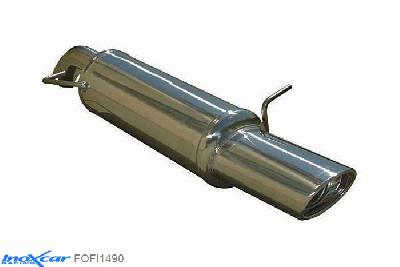 IX FOFI1490, Ford Fiesta V (JH1/JD3) 2.0 16V ST (150PK) 2005- Diameter 54mm, Inoxcar Rear silencer 1X90X70mm Stainless steel, With E.E.C. homologation