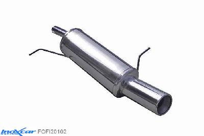 IX FOFI20102, Ford Fiesta VI (JA8) 1.4 16V (96PK) 2008- Diameter 42mm, Inoxcar Rear silencer 1X102mm Stainless steel, With E.E.C. homologation