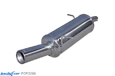 IX FOFI2080, Ford Fiesta VI (JA8) 1.4 16V (96PK) 2008- Diameter 42mm, Inoxcar Rear silencer 1X80mm Stainless steel, With E.E.C. homologation