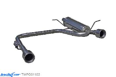 IX TWFO01102, Ford Fiesta VI (JA8) 1.6 16V (120PK) 2009- Diameter 48mm, Inoxcar Rear Rear silencerencer left / right 1X102mm Stainless steel, With E.E.C. homologation
