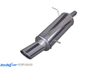 IX FOFI19120, Ford Fiesta VI (JA8) 1.6 16V (120PK) 2009- Diameter 48mm, Inoxcar Rear silencer 1X120X80mm Stainless steel, With E.E.C. homologation