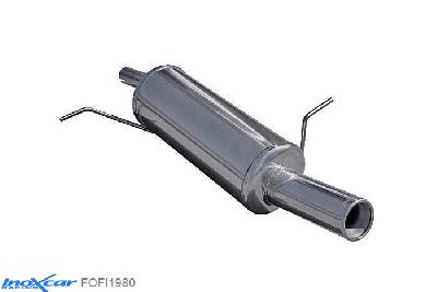 IX FOFI1980, Ford Fiesta VI (JA8) 1.6 16V (120PK) 2009- Diameter 48mm, Inoxcar Rear silencer 1X80mm Stainless steel, With E.E.C. homologation