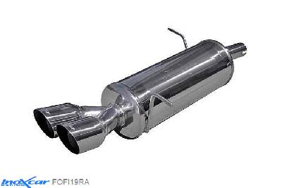 IX FOFI19RA, Ford Fiesta VI (JA8) 1.6 16V (120PK) 2009- Diameter 48mm, Inoxcar Rear silencer 2X80mm RACING Stainless steel, With E.E.C. homologation