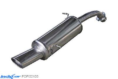 IX FOFI22120, Ford Fiesta VI (JA8) 1.6 ST (182PK) 2013- Diameter 54mm, Inoxcar Rear silencer 1X120X80mm Stainless steel, With E.E.C. homologation