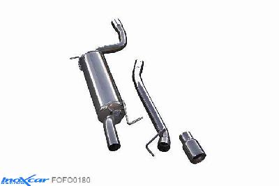 IX FOFO0180, Ford Focus I (DAW) 1.6 16V (100PK) 1999-2004 Diameter 48mm, Inoxcar Rear silencer 1X80mm Stainless steel, With E.E.C. homologation