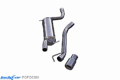IX FOFO0280, Ford Focus I (DAW) 1.8 16V (115PK) 1999-2004 Diameter 50mm, Inoxcar Rear silencer 1X80mm Stainless steel, With E.E.C. homologation