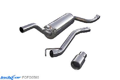 IX FOFO0580, Ford Focus I (DAW) 1.8 TDCi (115PK) 1999-2004 Diameter 55mm, Inoxcar Rear silencer 1X80mm Stainless steel, With E.E.C. homologation