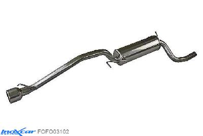 IX FOFO03102, Ford Focus I (DAW) 2.0 16V (130PK) 1999-2004 Diameter 50mm, Inoxcar Rear silencer 1X102mm Stainless steel, With E.E.C. homologation