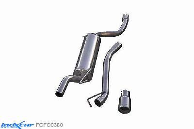IX FOFO0380, Ford Focus I (DAW) 2.0 16V (130PK) 1999-2004 Diameter 50mm, Inoxcar Rear silencer 1X80mm Stainless steel, With E.E.C. homologation