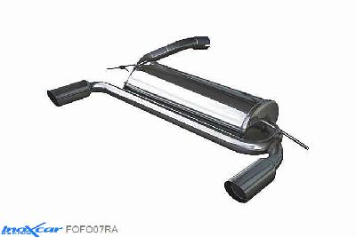 IX FOFO07RA, Ford Focus II (DA3) 2.5T 20V ST (225PK) 2006- Diameter 60mm, Inoxcar Rear silencer 1X80mm RACING Left and Right Stainless steel, With E.E.C. homologation