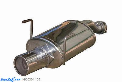 IX HOCI01102, Honda Civic VII (EP/EU/EM/EM2) TYPE-R 2.0 (200PK) 2001-2005, Inoxcar Rear silencer 1X102mm Stainless steel, With E.E.C. homologation