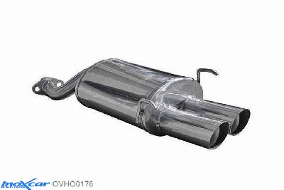 IX OVHO0176, Honda Jazz (GD1/GD5) 1.4 (83PK) 2001-, Inoxcar Rear silencer 2X76 RACING Stainless steel, Without E.E.C. homologation