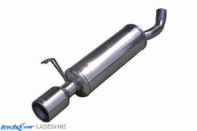 IX LADE04102, Lancia Delta (836) 1.6 (103PK) 1993-1996, Inoxcar Rear silencer 1X102mm Stainless steel, With E.E.C. homologation