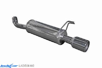 IX LADE08102, Lancia Delta (836) HPE / HF 2.0 TURBO 16V 1993-, Inoxcar Rear silencer 1X102mm Stainless steel, Without E.E.C. homologation