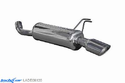 IX LADE08120, Lancia Delta (836) HPE / HF 2.0 TURBO 16V 1993-, Inoxcar Rear silencer 1X120X80mm Stainless steel, Without E.E.C. homologation
