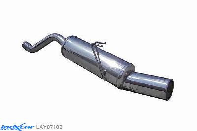 IX LAY07102, Lancia Ypsilon (843) 1.3 MJET (90PK) 09/2006-, Inoxcar Rear silencer 1X102mm Stainless steel, With E.E.C. homologation
