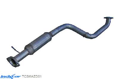 IX TCSMAZD01, Mazda 3 (BL) 2.3 TURBO DI 16V MPS (260PK) 2010-, Inoxcar Central pipe with silencer Stainless steel, With E.E.C. homologation