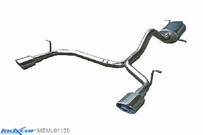 IX MEML01120, Mercedes ML (W163) ML 270 CDi (163PK) 1999-, Inoxcar Rear Rear silencerencer left / right 1X120X80mm Stainless steel, Without E.E.C. homologation