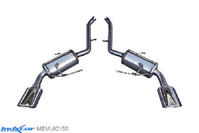 IX MEML02150, Mercedes ML (W164) ML 320 Cdi SPORT (224PK) 2005-, Inoxcar Rear silencer 1X150X105 OBLIQUO Left and Right Stainless steel, Without E.E.C. homologation