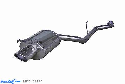 IX MESL01120, Mercedes SLK (R170) SLK 200 KOMP 1996- / SLK 230 KOMP 2000-, Inoxcar Rear silencer 1X120X80mm Stainless steel, Without E.E.C. homologation