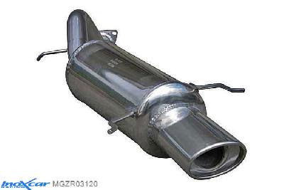 IX MGZR03120, MG ZR (ZR) 100 TD (101PK) 2001-2003, Inoxcar Rear silencer 1X120X80mm Stainless steel, With E.E.C. homologation