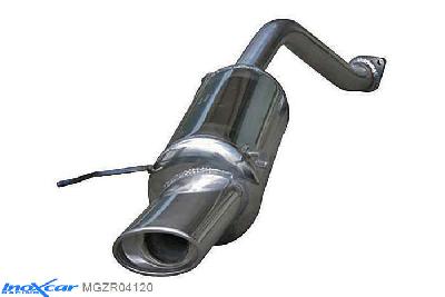 IX MGZR04120, MG ZR (ZR) 115 TD (113PK) 2003-2005, Inoxcar Rear silencer 1X120X80mm Stainless steel, With E.E.C. homologation