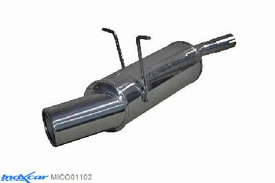 IX MICO01102, Mini Mini (R50/R53) 1.6 (90PK) 2001-2006, (Type R50), Inoxcar Rear silencer 1X102mm Stainless steel, With E.E.C. homologation