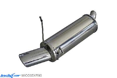 IX MICO05XR90, Mini Mini (R56) 1.4 (diameter 42mm), (Type R56), Inoxcar Rear silencer 1X90 X-RACE Stainless steel, With E.E.C. homologation