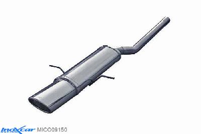 IX MICO09150, Mini Mini (R56) 1.6 J.COOPER WORKS (211PK) 2009-2012, (Type R56), Inoxcar Rear silencer CEN 1X150X105 Stainless steel, With E.E.C. homologation