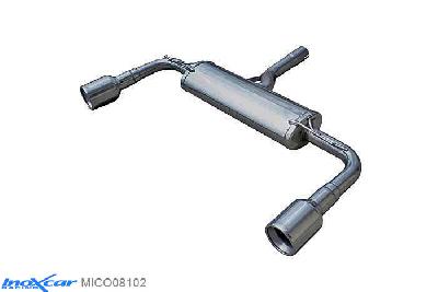IX MICO08102, Mini Mini Countryman (R60) 1.6 S COOPER (184PK) 2010- Diameter 55mm / ALL4, (Type R60), Inoxcar Rear silencer 1X102mm Left and Right Stainless steel, With E.E.C. homologation