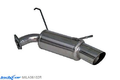 IX MILA06102R, Mitsubishi Lancer EVO IX EVO IX 2.0 16V (280PK) 2006-2008 , Diameter 63mm, Inoxcar Rear silencer 1X102mm RACING Stainless steel, With E.E.C. homologation