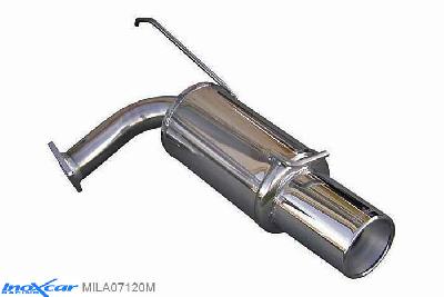 IX MILA07120M, Mitsubishi Lancer EVO IX EVO IX 2.0 16V (280PK) 2006-2008 , Diameter 63mm, Inoxcar Rear silencer 1X120 MEGA Stainless steel, With E.E.C. homologation