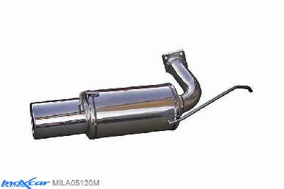IX MILA05120M, Mitsubishi Lancer EVO VII (CT9A) EVO VII (280PK) 2001-2003, Inoxcar Rear silencer 1X120 MEGA Stainless steel, With E.E.C. homologation