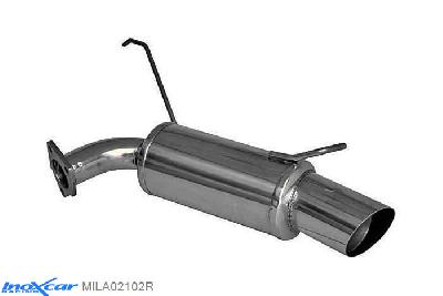 IX MILA02102R, Mitsubishi Lancer EVO VIII (CT0) EVO VIII (265PK) 2004-2005 , Diameter 63mm, Inoxcar Rear silencer 1X102mm RACING Stainless steel, With E.E.C. homologation