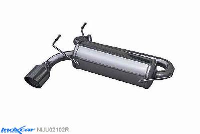 IX NIJU02102R, Nissan Juke (F15) 1.6 Turbo 4WD (190PK) 2011-, Inoxcar Rear silencer 1X102mm RACING Stainless steel, With E.E.C. homologation