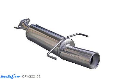 IX OPAS22102, Opel Astra G 2.0 16V OPC (160PK) / 2.0 TURBO 2000-, Inoxcar Rear silencer 1X102mm Stainless steel, Without E.E.C. homologation