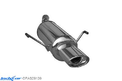 IX OPAS29120, Opel Astra H 1.9 CDTi (150PK) 2005-, Inoxcar Rear silencer 1X120X80mm Stainless steel, With E.E.C. homologation