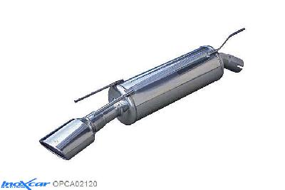 IX OPCA02120, Opel Calibra 2.0 16V (136PK) 1991-1993, Inoxcar Rear silencer 1X120X80mm Stainless steel, With E.E.C. homologation