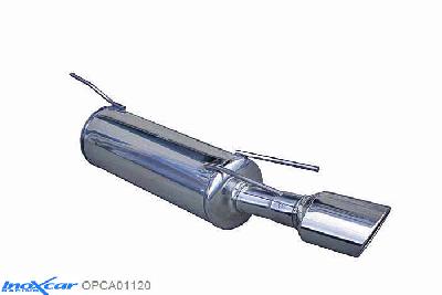 IX OPCA01120, Opel Calibra 2.0 8V (116PK) 1991-1993, Inoxcar Rear silencer 1X120X80mm Stainless steel, With E.E.C. homologation