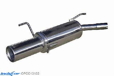 IX OPCO13102, Opel Corsa C 1.3 16V CDTi (70PK) 2003-2006 Diameter 45mm, Inoxcar Rear silencer 1X102mm Stainless steel, With E.E.C. homologation
